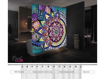 Завеса за баня Asymmetric MANDALA